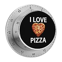 I Love Pizza Kitchen Timer 60 Minute Countdown Cooking Timer for Home Study