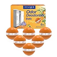 Sneaker Deodorizer Balls Citrus Scent 6 Pack, Odor Deodorizer Balls for Shoes Car Gym Bag Closet, Long Lasting Small Space Air Freshener With Essential Oil…