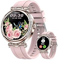 Smart Watch for Women, Heart Rate Monitor Watch with Blood Pressure Monitor, Answer/Make Calls, Sleep Tracker, Waterproof Pedometer, 100 Sport Modes Fitness Tracker for Android iOS Phone Gold