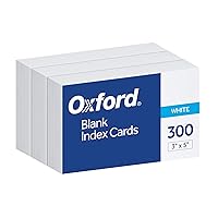 3 X 5 Inches Blank Ruled Index Card, 300 Count, White (10013) (Material - Paper)