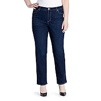 Bandolino Women's Mandie Signature Fit 5 Pocket Jeans, Greenwich, 14 Petite US