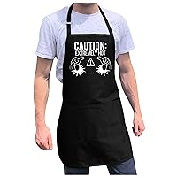 Caution: Extremely Hot - Funny BBQ Apron