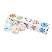 Naples Soap Company Epsom Salt, Cocoa Butter & Shea Butter Aromatherapy Bath Bomb Variety Box in Relaxing and Uplifting Scents, Set of 5 Bath Bombs