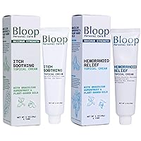 Bloop Maximum Strength Hemorrhoid Relief & Anorectal Itch Relief Cream Bundle - Effective for Pain, Inflammation, Itching, and Burning