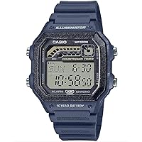 Casio Illuminator 10-Year Battery Alarm Chronograph Countdown Timer Men's Watch WS1600H-2AV