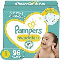 Pampers Swaddlers Newborn Diapers, Size 1, 96 Count