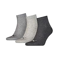 3 Pairs Puma Sneaker Quarter Unisex Socks for Men and Women in 3 Colors