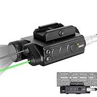 850nm Infrared Illuminator Flashlight with Green Laser and IR Laser for Night Vision Optics (Not a Regular Light, NVG is Required), 3000mAh Rechargeable, Anodized Aluminum, Pressure Switch Included