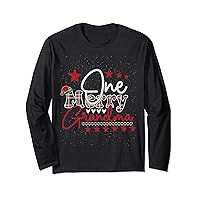 One Merry Grandma Gingham Plaid Christmas Funny Long Sleeve T-Shirt