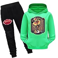 Child Fall Cozy Loose Fit Clothing Sets-Hazbin Hotel Hoodies and Jogger Pants Suits Classic Casual Sweatsuits