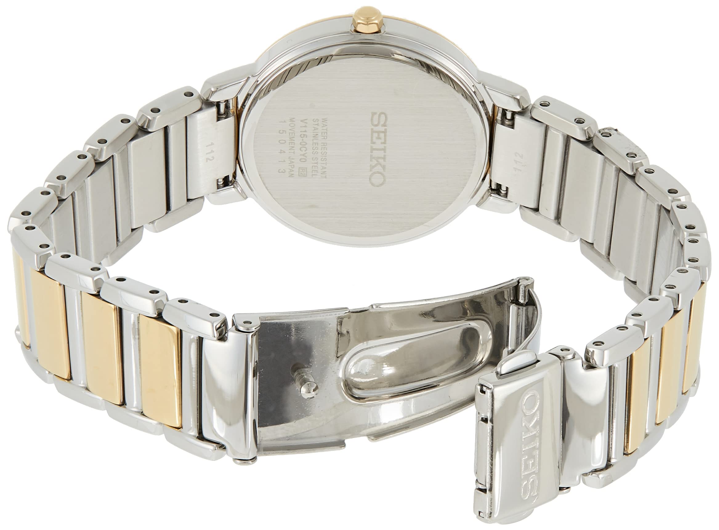 Mua Ladies Two Tone Crystal Bezel Watch with Glitter Patterned Dial trên  Amazon Mỹ chính hãng 2023 | Fado