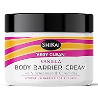 Very Clean Moisturizing Body Barrier Cream (Vanilla, 4.5 oz) | Hydrating Barrier for the Skin | With Niacinamide, Ceramides, Shea Butter