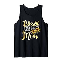 Blessed To Be Called Mom Sunflower Butterfly Mothers Day Tank Top