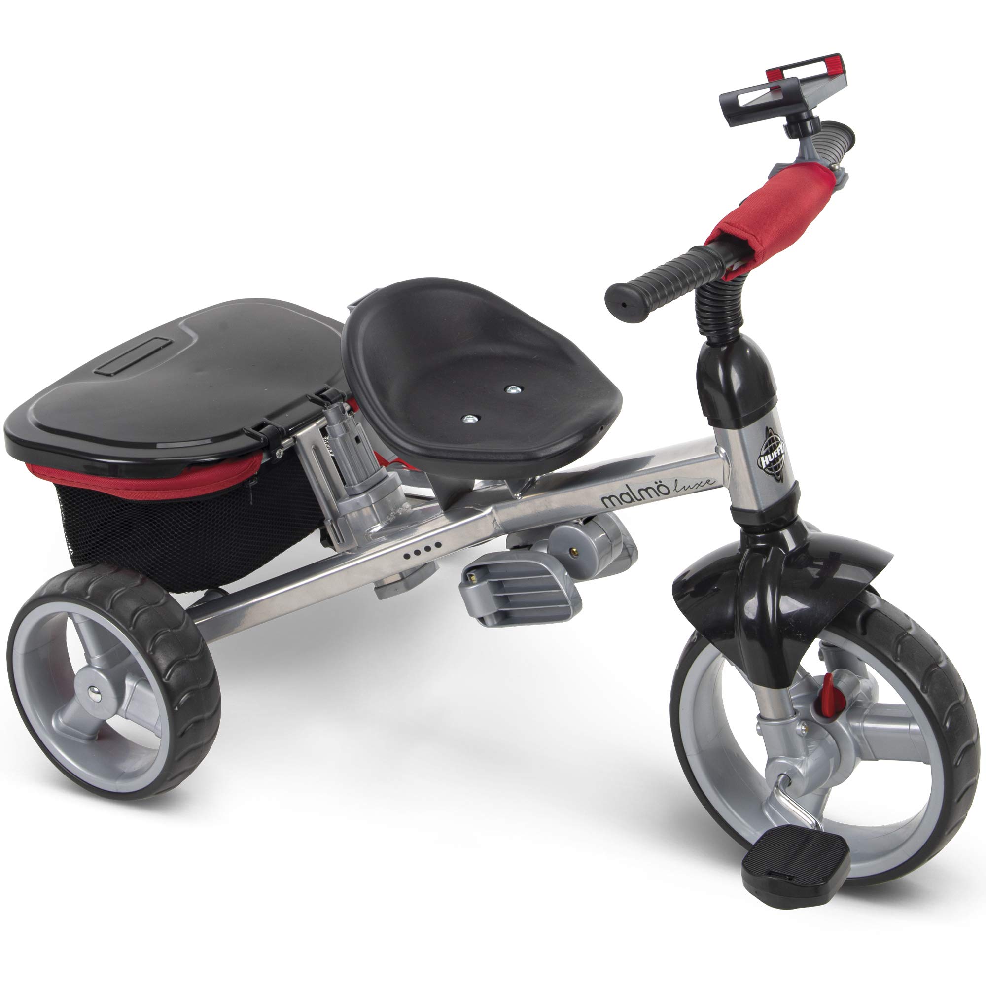 Huffy Malmö 4-in-1 Canopy Trike with Adjustable Push Handle, Folding Footrest, Removable Canopy