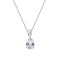 Miore gem necklace for women in 9 kt 375 white gold length 45 cm