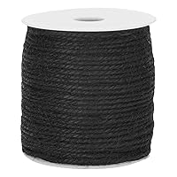 KINGLAKE Jute Twine String 3mm Black Twine Heavy Duty Twine String 328 Feet Long String for Crafts, Gift Wrapping, Packing, Home Decor and Halloween Decoration