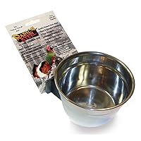 Lixit Quick Lock Cage Bowls for Small Animals and Birds. (10oz, Stainless)