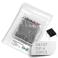 (Pack of 50 Pieces) Chanzon DB107 Bridge Rectifier Diode 1A 1000V DIP-4 (DB-1) Single Phase, Full Wave 1 Amp 1000 Volt Electronic Silicon Diodes