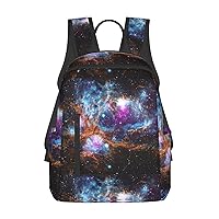 BREAUX Universe Galaxy Space Print Large-Capacity Backpack, Simple And Lightweight Casual Backpack, Travel Backpacks