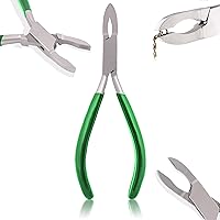 OdontoMed2011® 1 Pc Stainless Steel Professional Grooved Smooth Closing Pliers Green Pvc Grip Tattooing Tool Body Piercing Tool