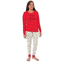 Touched by Nature Unisex Holiday Pajamas, Merry And Bright Women, Women XX-Large