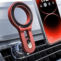 LISEN for MagSafe Car Mount, Orange Car Accessories Car Phone Holders for iPhone, [Easily Install] Hands Free Magnetic Phone Holder for Car, Fit for iPhone 15 14 13 12 Pro Plus Max Mini MagSafe Case