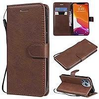 Phone Cover Wallet Folio Case for Samsung Galaxy A11, Premium PU Leather Slim Fit Cover for Galaxy A11, 2 Card Slots, Super Fitting, Brown