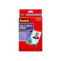 Scotch Self-Sealing Laminating Pouches, ID Protectors Includes Clips, 2.25 Inches x 3.5 Inches, 25 Pouches (LS852G) (Pack of 12, 300 Count Total)