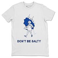 Don't Be Salty 5 Retro White Stealth Hyper Royal Sneaker Matching Shirt