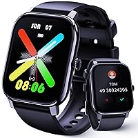 LLKBOHA Smartwatch Men Women with Phone Function, 1.85 Inch HD Touchscreen Sports Smart Watch, 270 mAh Battery, Whatsapp Function, Fitness Tracker, IP68 Waterproof Fitness Watch for Android iOS