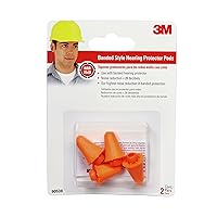 3M Replacement Pods for Banded Protector 90537, NRR 28 dB, 2-Pair,Orange