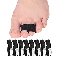 8 Pieces Toe Splint Wraps Non Slip Hammer Toe Straightener for Broken Toe, Crooked, Overlapped, and Hammer Toes-Women and Men