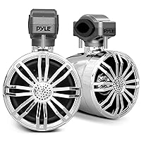Pyle 3.5” Waterproof Off-Road Speakers - 40W Marine Grade Passive Woofer Sound System Full Range Outdoor Audio Stereo Speaker for Motorcycle, Car, ATV, 4x4, Jeep, Boat, Includes Brackets (Chrome)