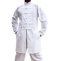 Chinese Style Handmade Cotton Jacket Long Kung Fu Shirt