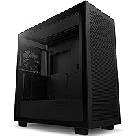 NZXT H7 Flow - CM-H71FB-01 - ATX Mid Tower PC Gaming Case - Front I/O USB Type-C Port - Quick-Release Tempered Glass Side Panel - Black