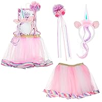 Expressions – Unicorn Princess Dress Up Set – 3 PC Play Costume,Party Role Play Dress up, Party,Perfect for kids princess birthday gift,Disney cruise,