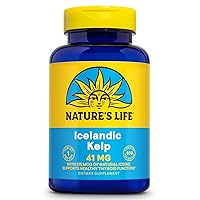 Nature’s Life Icelandic Kelp 41 mg Tablets - Iodine Supplement and Thyroid Support - Gluten Free, Non-GMO Green Superfood - 60-Day Guarantee - 500 Servings, 500 Tablets