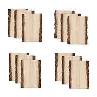 Walnut Hollow Basswood Plank Small with Live Edge Wood (Pack of 12) - for Wood Burning, Home Décor, and Rustic Weddings