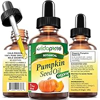 ORGANIC PUMPKIN SEED OIL WILD GROWTH RAW Pure EXTRA VIRGIN UNREFINED 1 Fl.oz.- 30 ml. For Skin, Face, Body, Hair and Lip Care