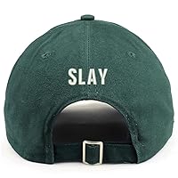 Trendy Apparel Shop Slay (Back) Embroidered 100% Cotton Dad Hat