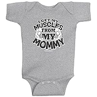 Threadrock Baby Boys' I Get My Muscles from My Mommy Infant Bodysuit