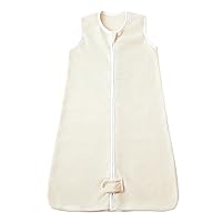TotAha Cozy Fleece Sleep Sack 0-6 months 1.5 tog, Soft Winter Warm Wearable Blanket Baby Sleeping Bag for girl boy,Beige