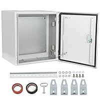 YITAHOME Electrical Enclosure NEMA 4X, 24×24×12'' UL Certified Outdoor Electrical Box, IP66 Water-Resistant Dustproof, Cold-Rolled Steel Wall Mounted Electric Junction Box