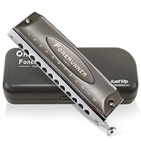 East top Harmonica, Forerunner Chromatic Harmonica C Key 12-Hole 48 Tones Chromatic Mouth Organ Harmonica for Adults, Chromatic Harmonica Key of C for Beginners and Students