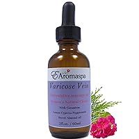 Varicose Veins, Preventative, Pure Natural, Legs Massage Therapy Oil, with Cypress, Varicose Vein Essential Oils, for Prevention Swelling in The Legs Due to Poor Circulation; 2 oz