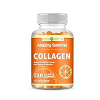 Amazing Formulas Collagen Supplement (Non-GMO,Gluten Free) Collagen Type I, II & III with Vitamin C & Hyaluronic Acid* -Supports Healthy Joints, Hair & Bones* (Gummies, 120 Count)