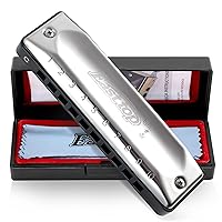 EAST TOP Harmonica, Diatonic blues harp harmonica Key of C for Adults and Students witn Smooth Rounded Edges (T002-C)