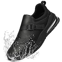 Non Slip Work Shoes Men Waterproof Food Service-Lightweight Comfortable Slip On Shoes Kitchen Chef Air Cushion Working Restaurant Safety Sneakers Hombre Zapatos de Trabajo