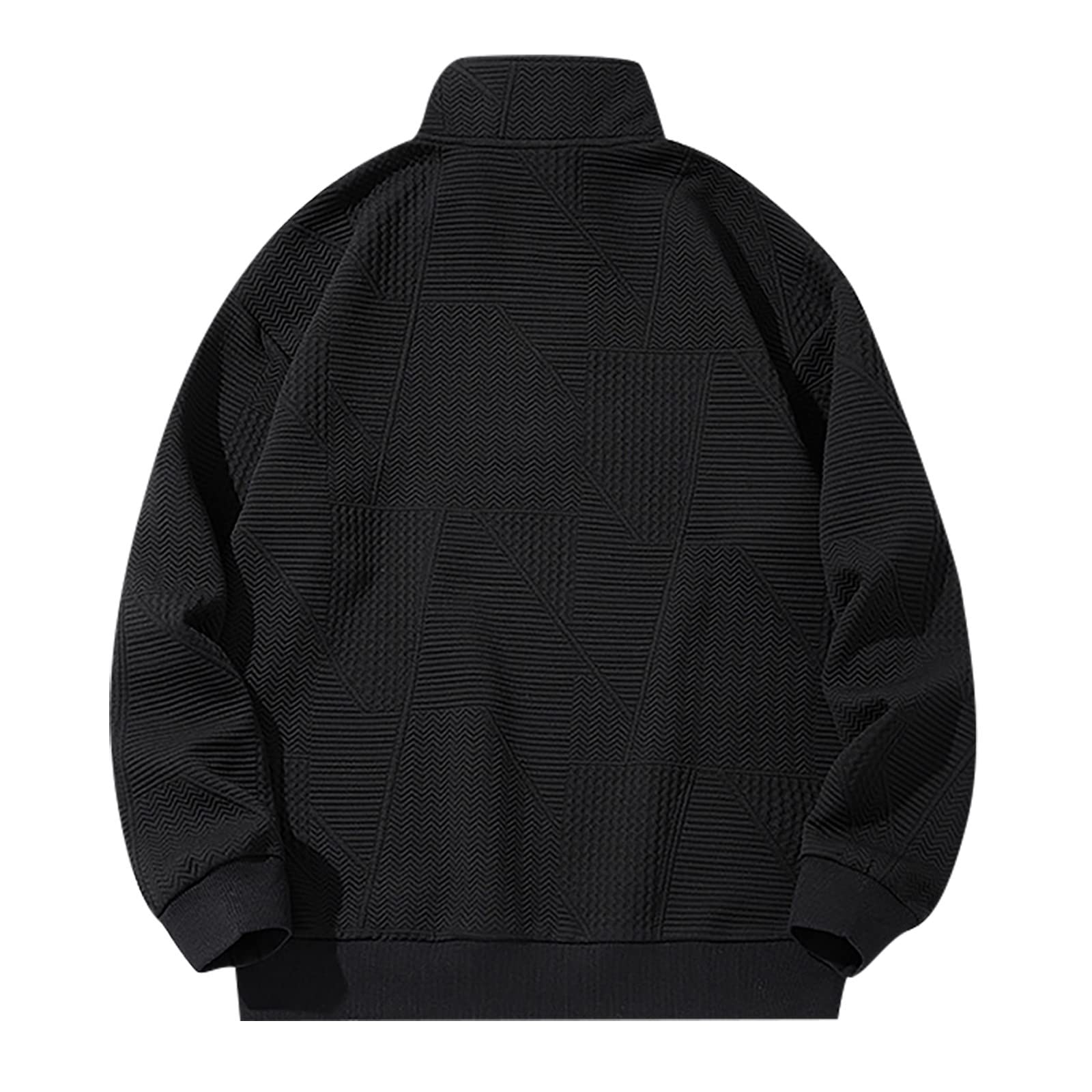 Buy FSAHJKEE Men's Sweaters 1/4 Zip Up Hoodie Casual Gym Workout Zippered  Polo Sweatshirt Fashion Long Sleeve Fall Winter Hooded