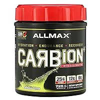 ALLMAX Nutrition Carbion+, Maximum Strength Electrolyte and Hydration Energy Drink, Lemon Lime, 870g